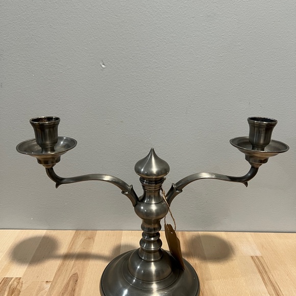Elegant Genuine Pewter Candelabra - Picture 2 of 4